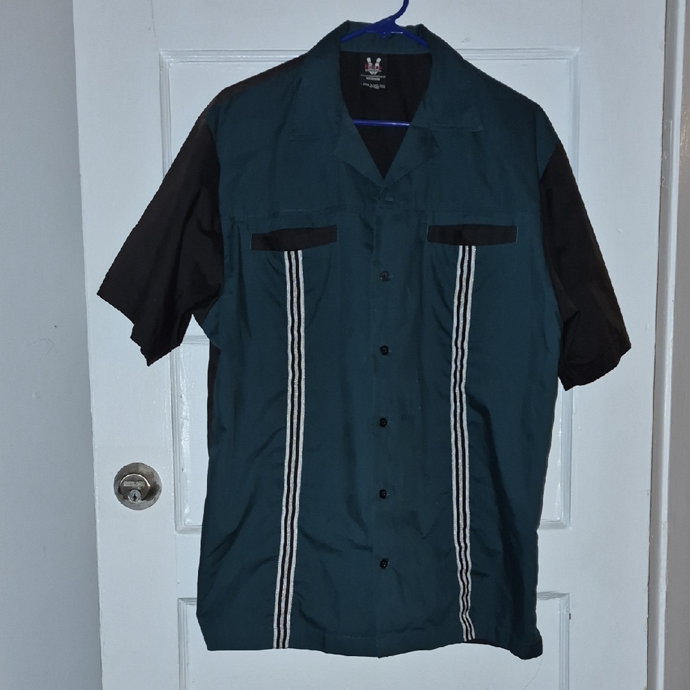 Hilton Bowling Retro Men's Short-Sleeve Button-Down- ROCKABILLY